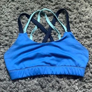 Blue sports bra